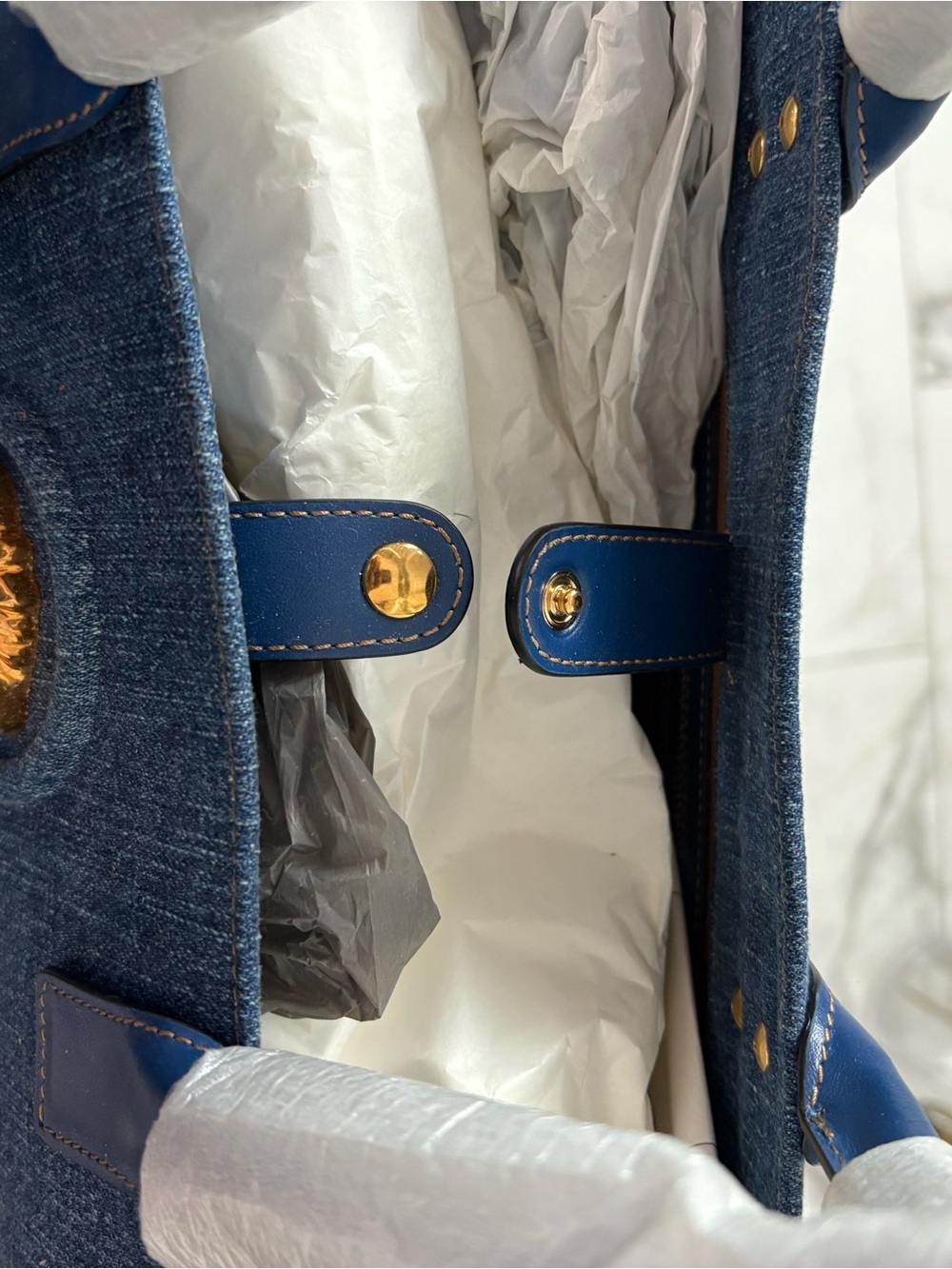 Versace La Medusa Denim Tote - Picture 5 of 14